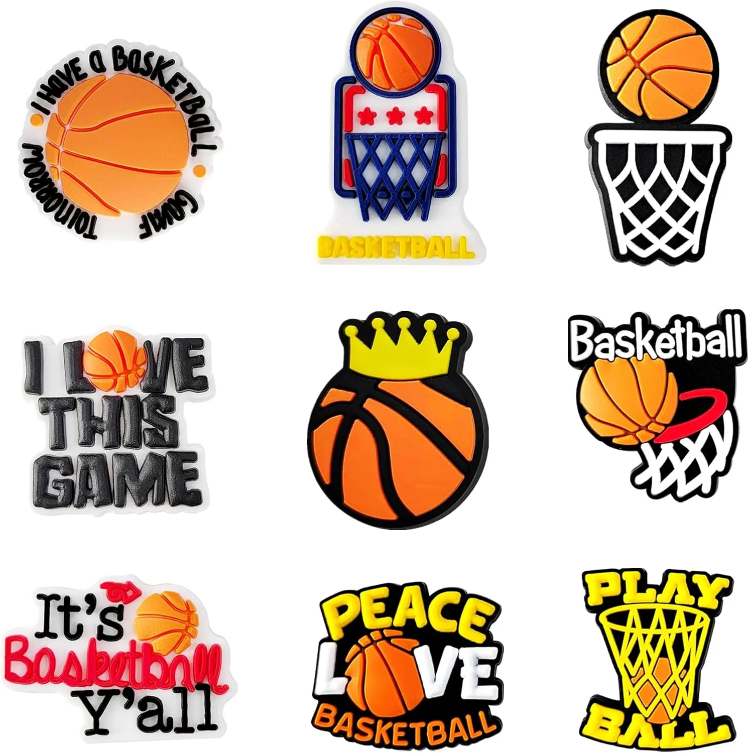 25pcs Sports Shoe Charm for Sandals PVC Sports Charm Decorations for Clog Party Gifts to Boys Teens Man with 50 sport Stickers 2 Tattoo Stickers