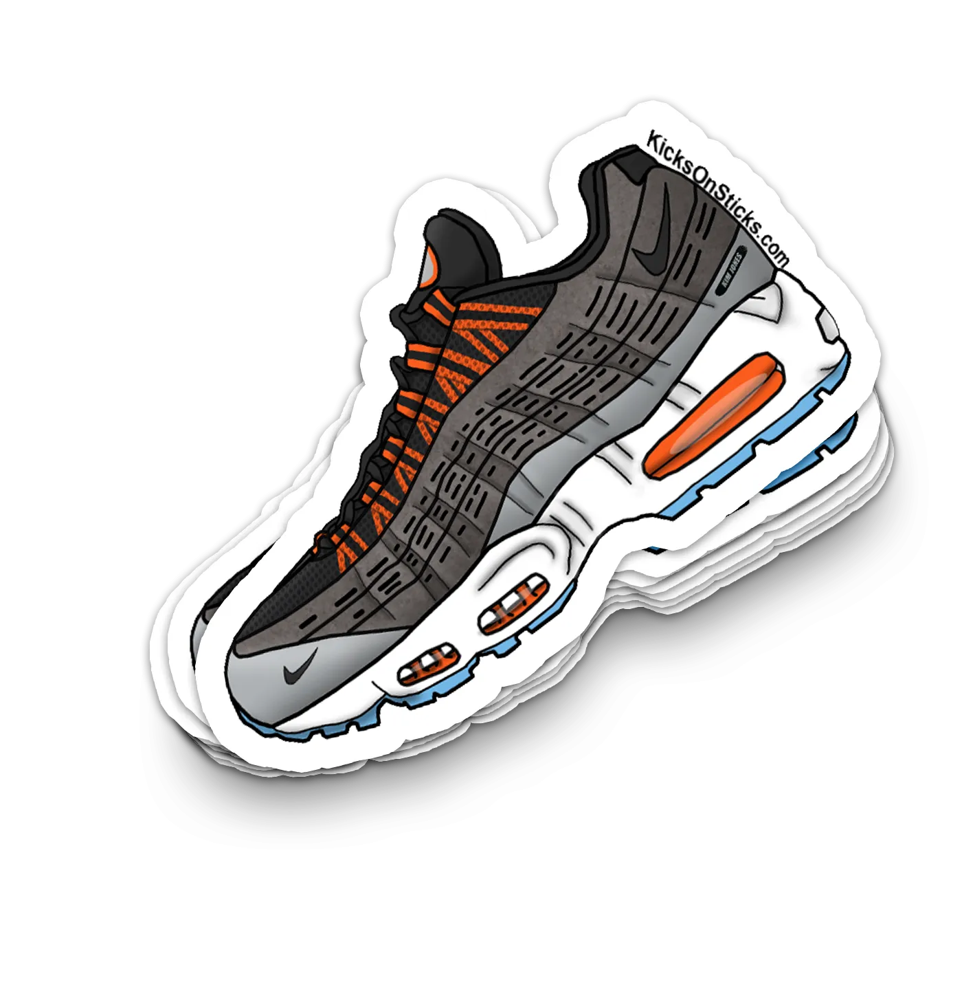 Air Max 95 "Kim Jones Total Orange" Sneaker Sticker