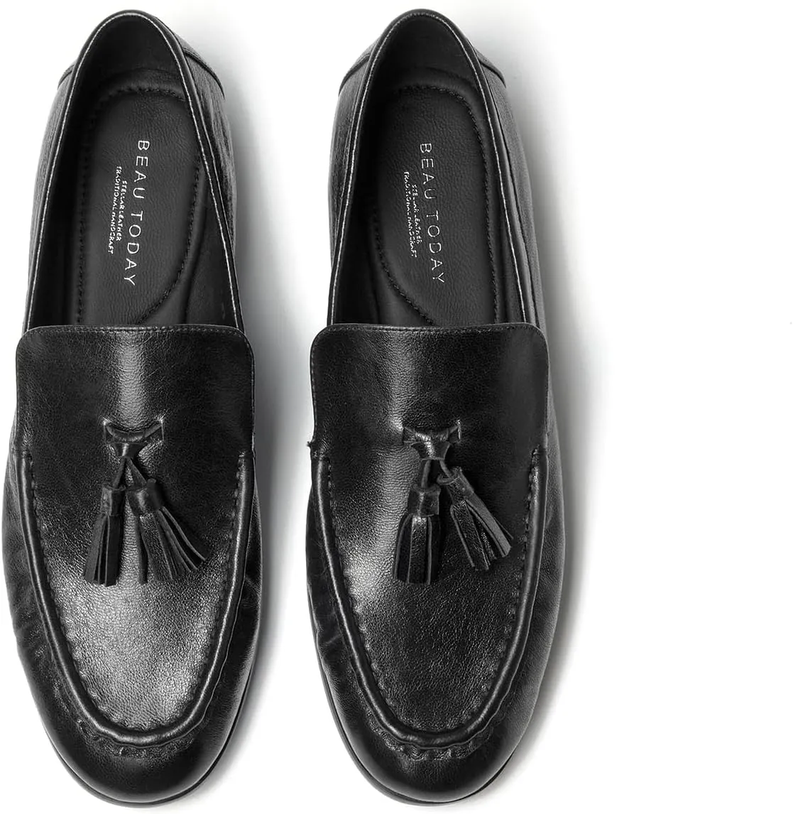 BEAU TODAY Suede Tassel Loafers for Women, Slip On Flats Shoes Women Comfortable, Lightweight Ladies Loafers Shoes Dress Casual Business Driving Moccasins for Work