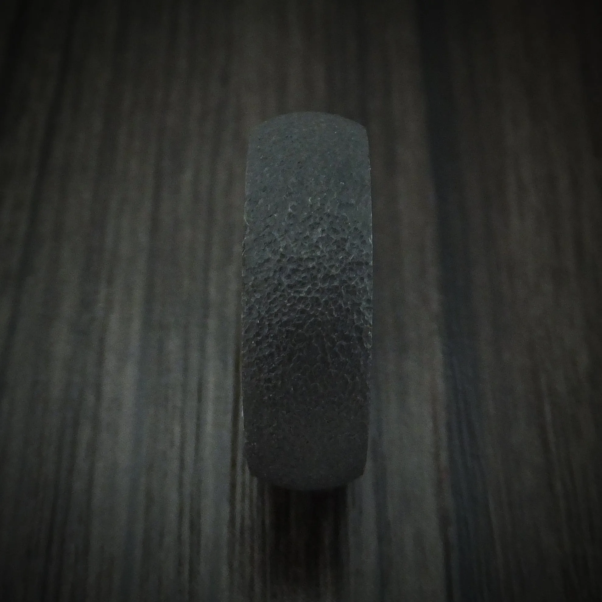 Black Zirconium and Hardwood Men's Ring Custom Made Band