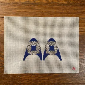 Blue Sparkly Shoes Canvas