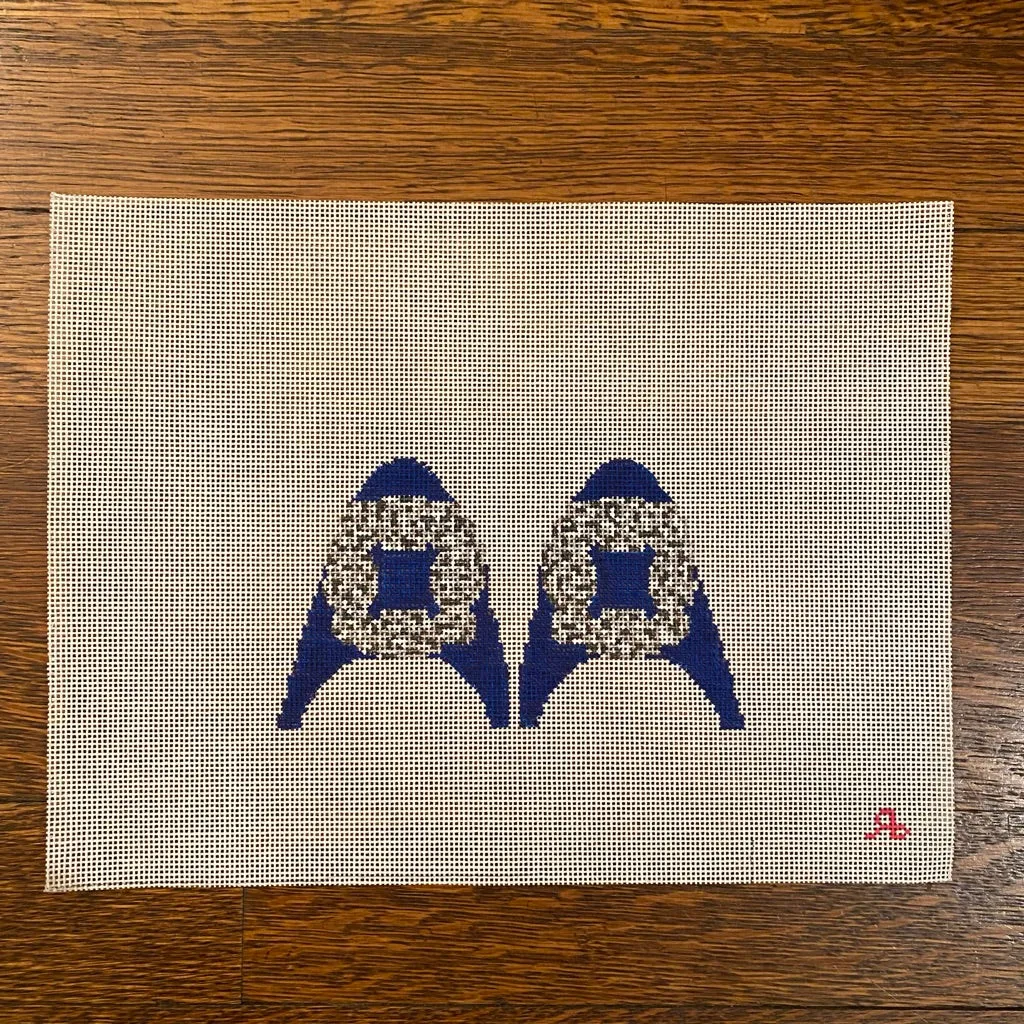 Blue Sparkly Shoes Canvas