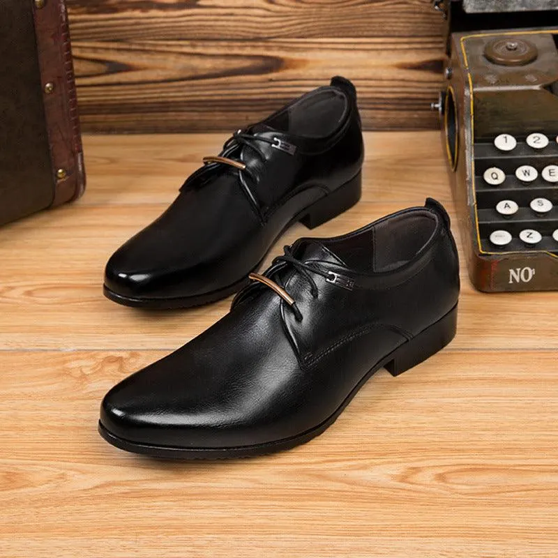 Business Formal Men's British Leather Shoes