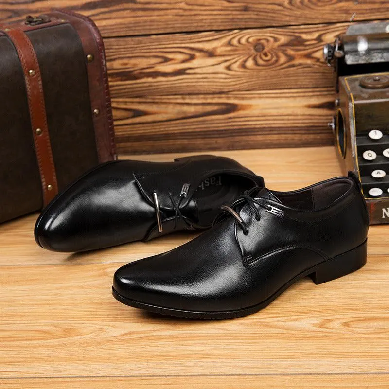 Business Formal Men's British Leather Shoes