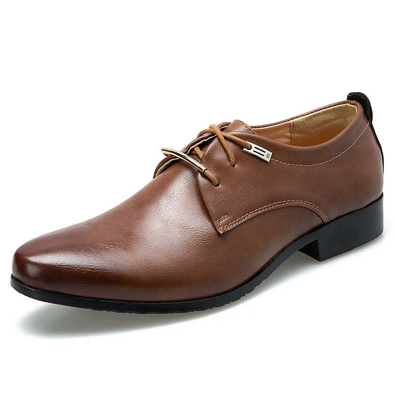 Business Formal Men's British Leather Shoes