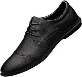 Classic Lace-up Loafers Shoes Men's Retro Brogue Dress Shoes Formal Business Leather Oxford