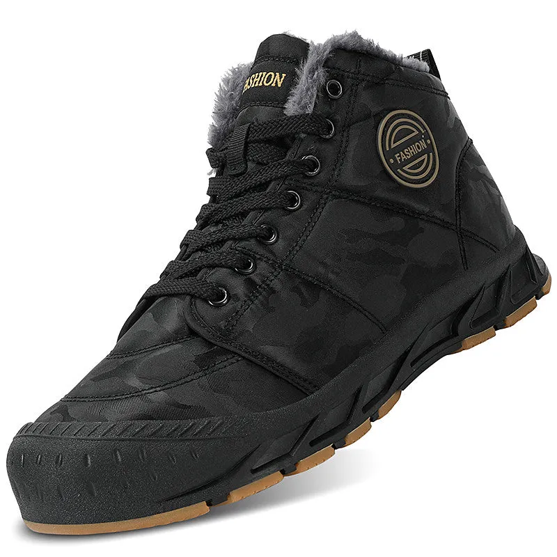 Cuzcare Ankle Boots For Men Thick Sole Winter Orthopedic Shoes