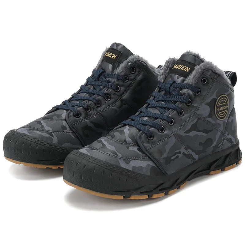 Cuzcare Ankle Boots For Men Thick Sole Winter Orthopedic Shoes