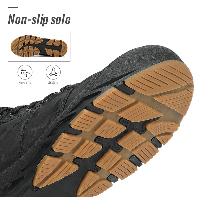 Cuzcare Ankle Boots For Men Thick Sole Winter Orthopedic Shoes