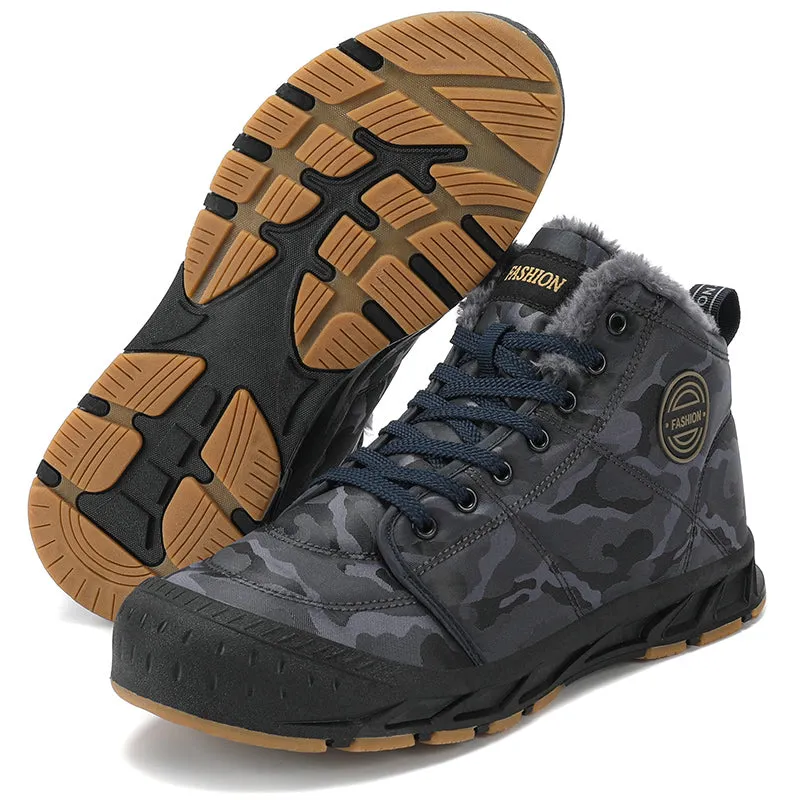 Cuzcare Ankle Boots For Men Thick Sole Winter Orthopedic Shoes