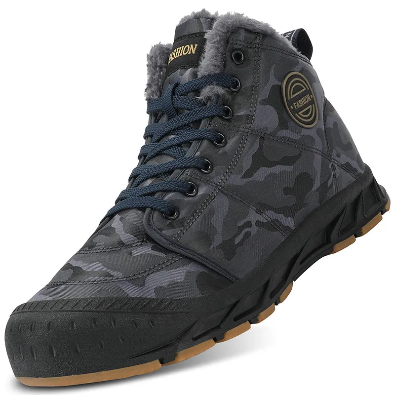 Cuzcare Ankle Boots For Men Thick Sole Winter Orthopedic Shoes