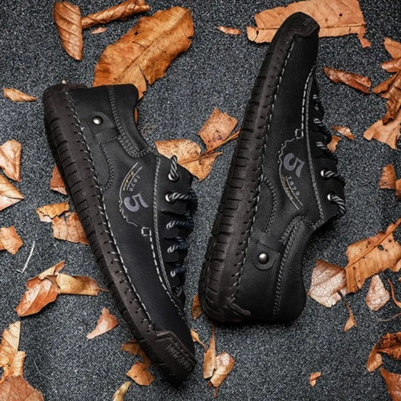 Cuzcare Leather Orthopedic Shoes Men Leather Winter Boots