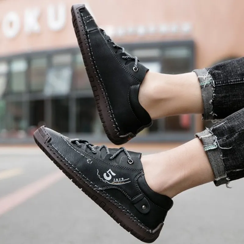 Cuzcare Leather Orthopedic Shoes Men Leather Winter Boots