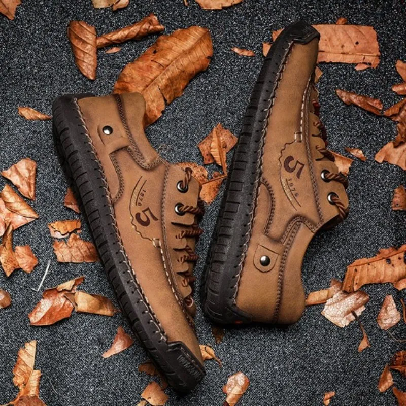 Cuzcare Leather Orthopedic Shoes Men Leather Winter Boots