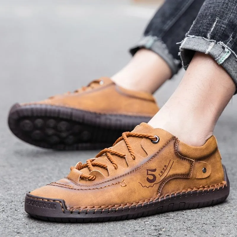 Cuzcare Leather Orthopedic Shoes Men Leather Winter Boots