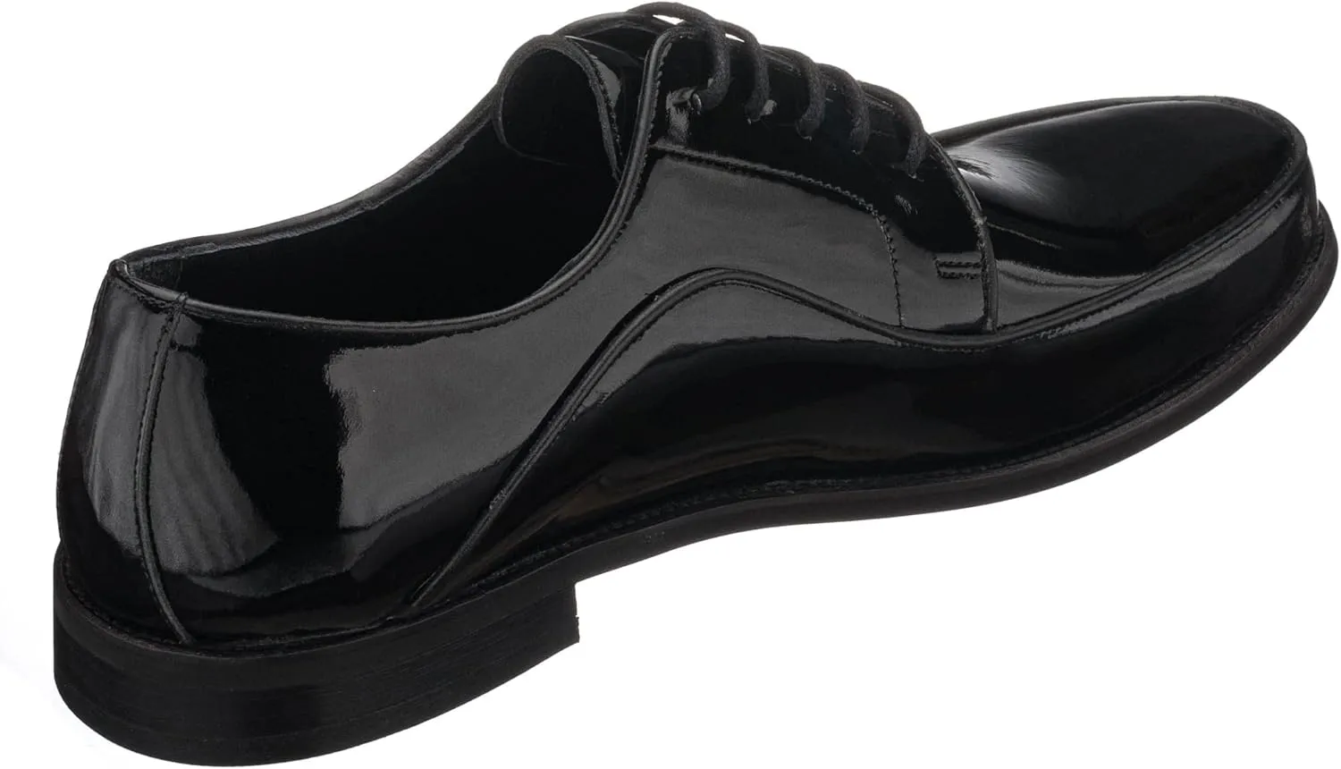 DALGALA Men's Black Patent Leather Big Size Handmade Formal Dress Shoes