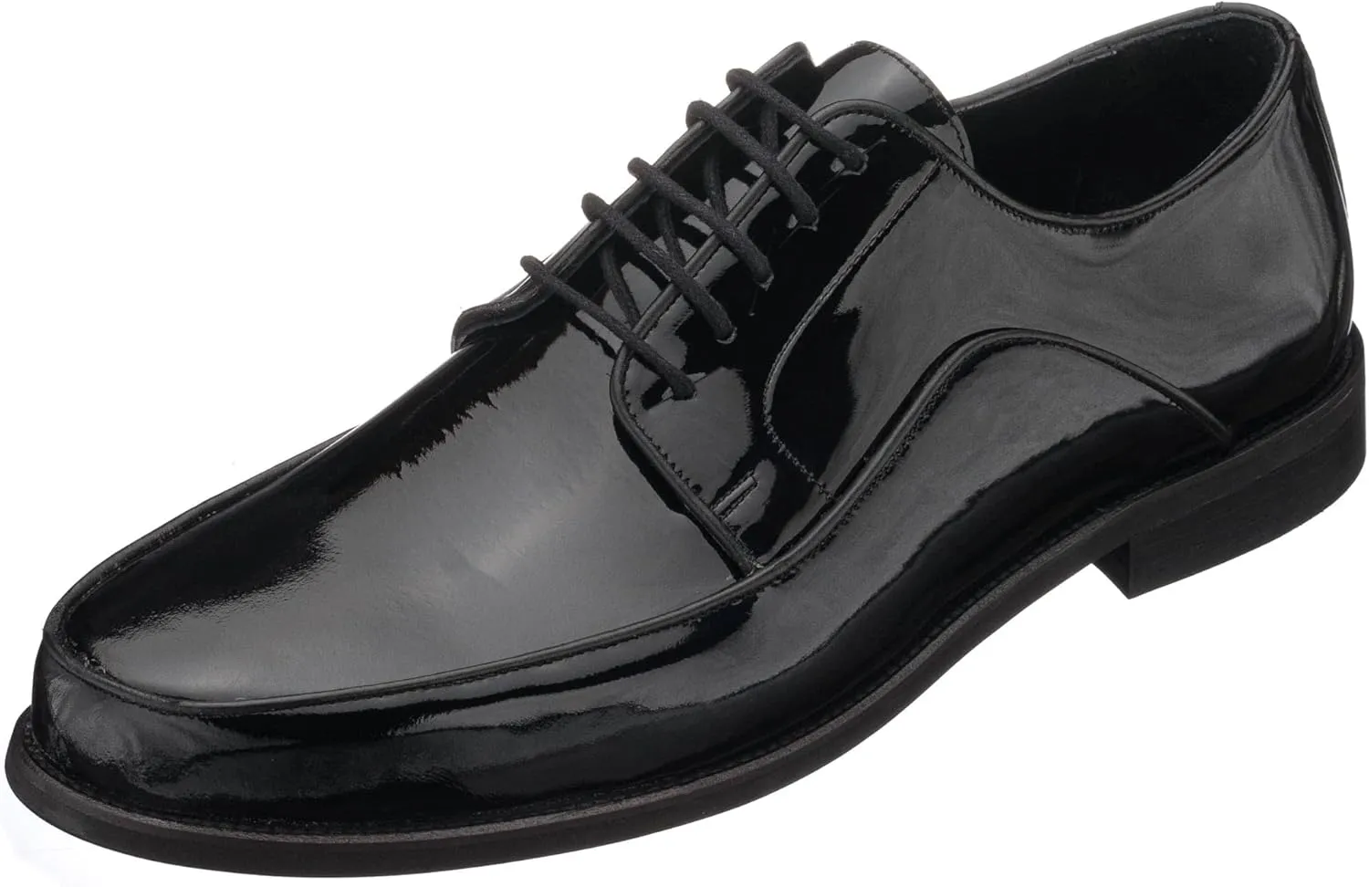DALGALA Men's Black Patent Leather Big Size Handmade Formal Dress Shoes