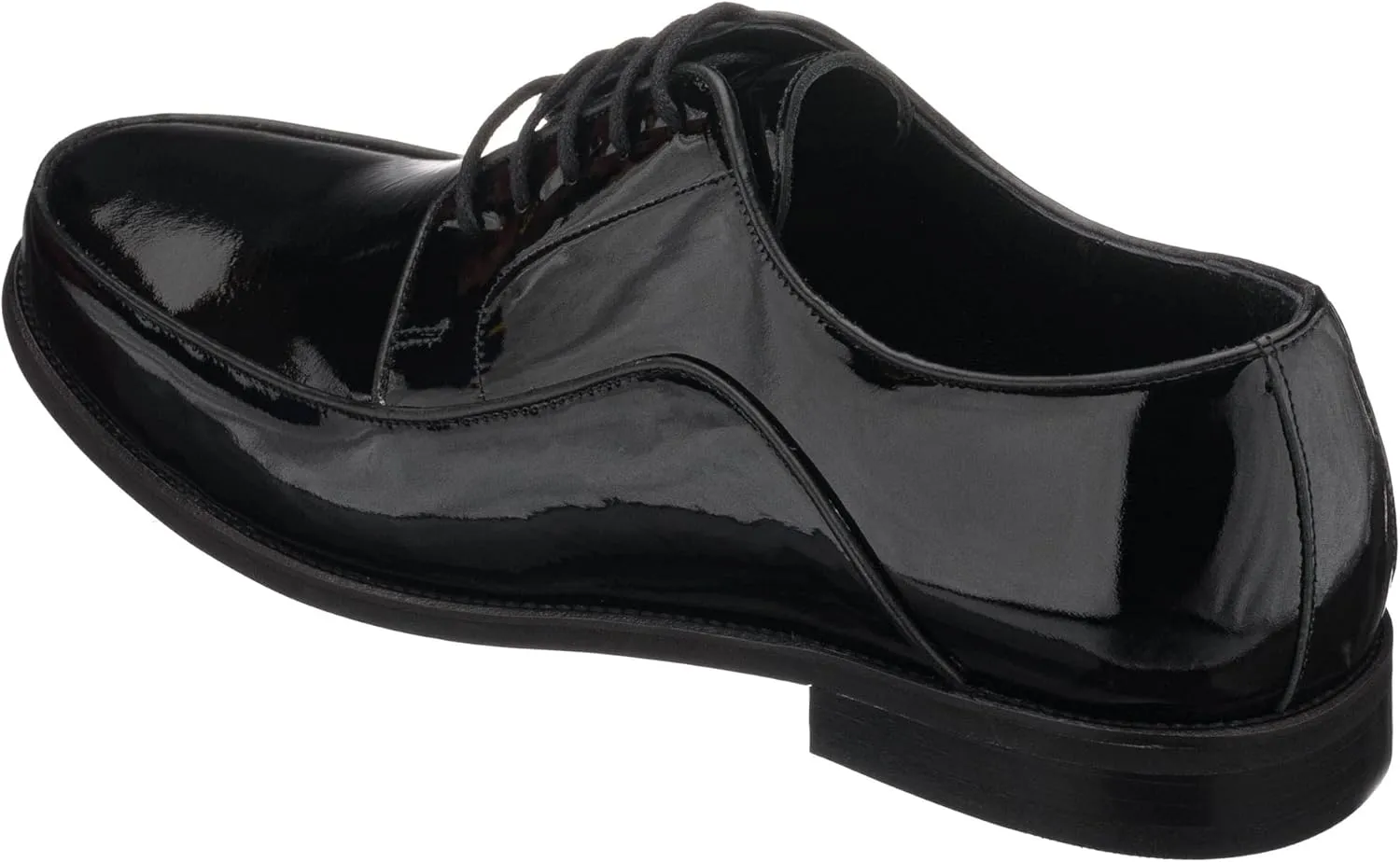 DALGALA Men's Black Patent Leather Big Size Handmade Formal Dress Shoes
