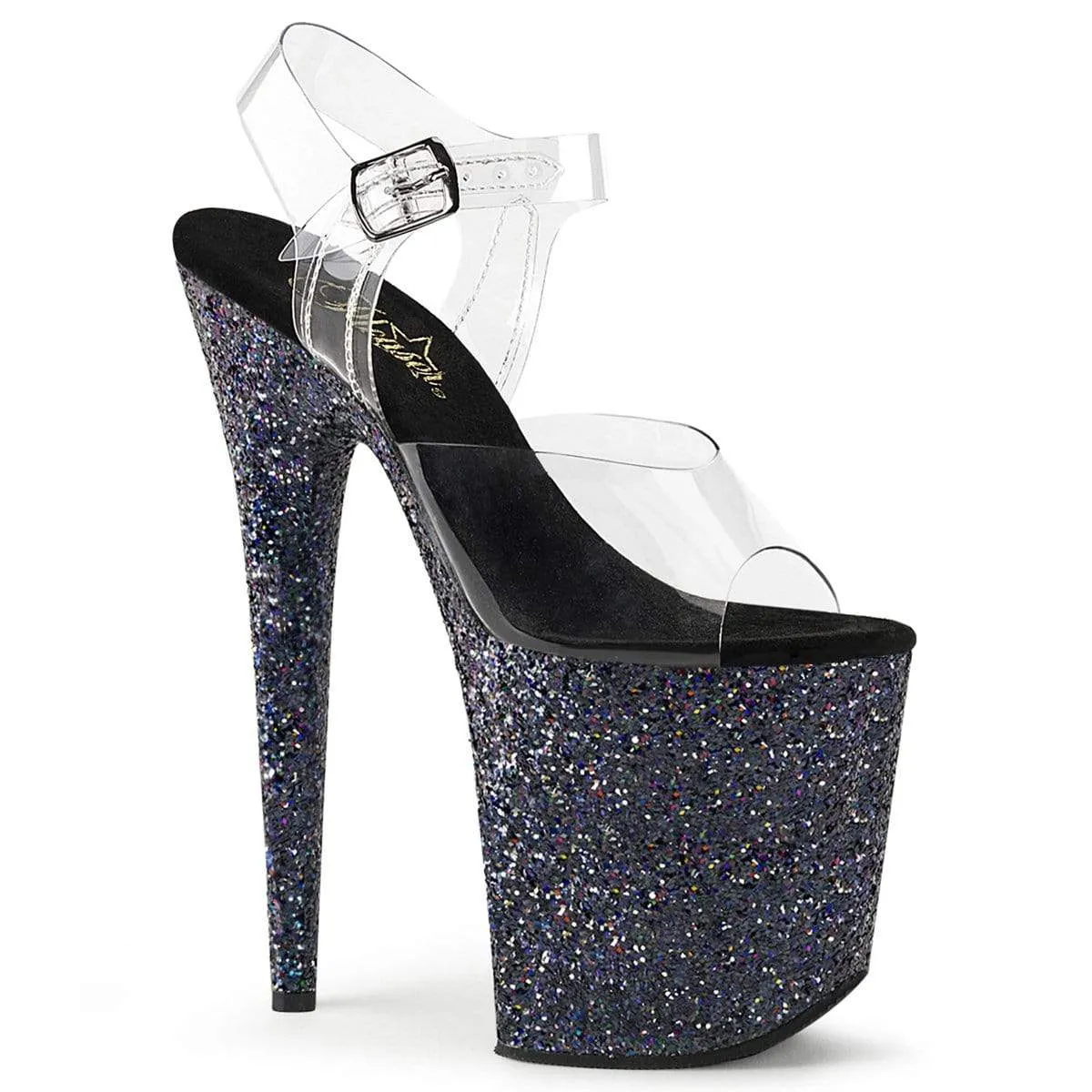 Flamingo 808LG Black Multi Glitter