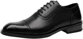 Formal Shoes Dress Oxford for Men Business & Casual Patent Leather Shoes Platform Lug Sole Walking Shoes for Men Formal Lace-Up Oxford Shoes