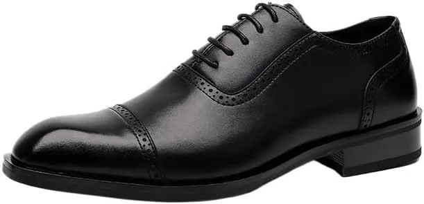 Formal Shoes Dress Oxford for Men Business & Casual Patent Leather Shoes Platform Lug Sole Walking Shoes for Men Formal Lace-Up Oxford Shoes