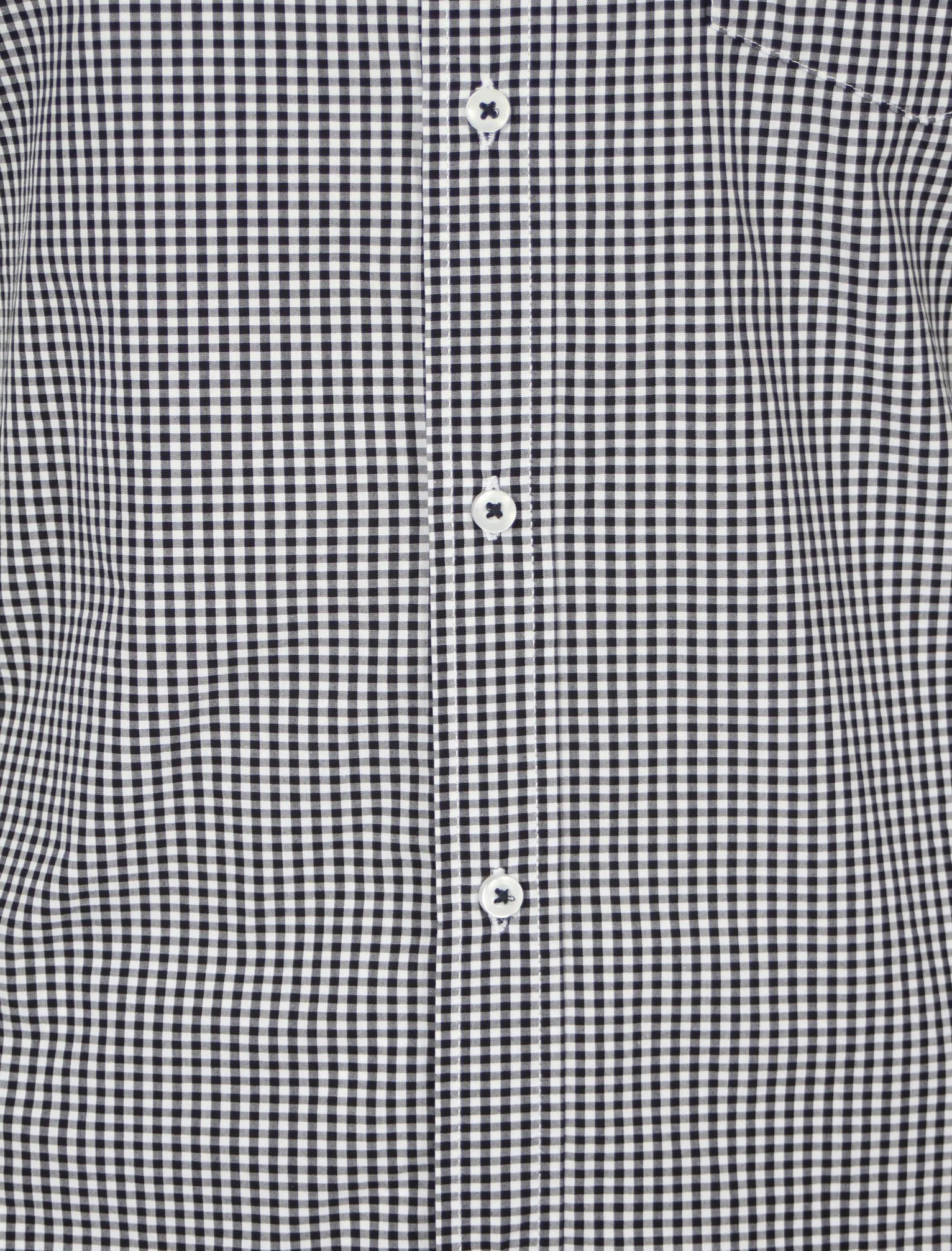 Gingham Shirt in Navy - Le Shark