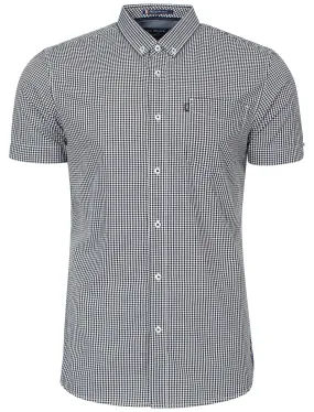 Gingham Shirt in Navy - Le Shark