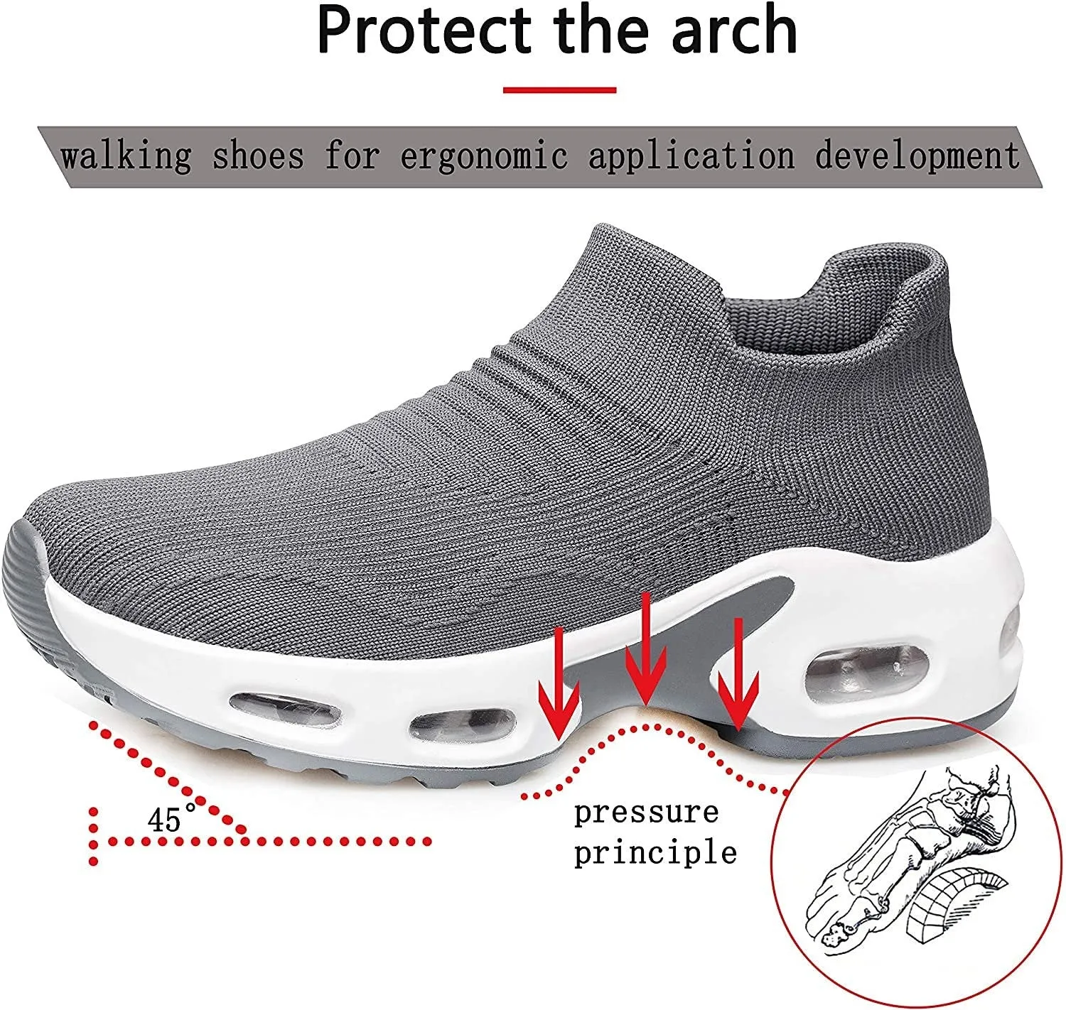 Groovywish Orthopedic Women Walking Shoes