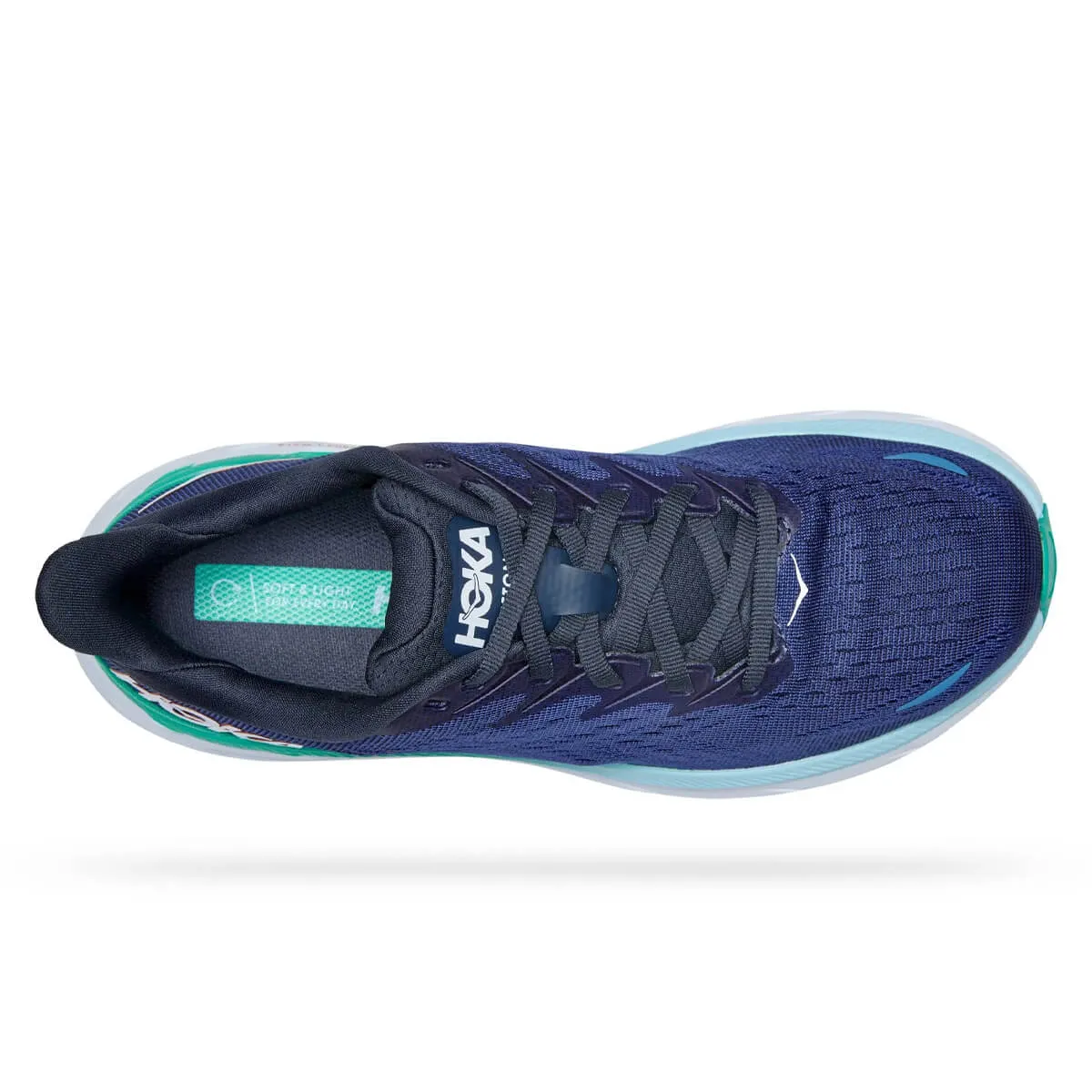 Hoka One One Clifton 8 Womens Running Shoes | Outer Space / Bellwether Blue - Lightweight Cushioning and Comfort for Daily Runs