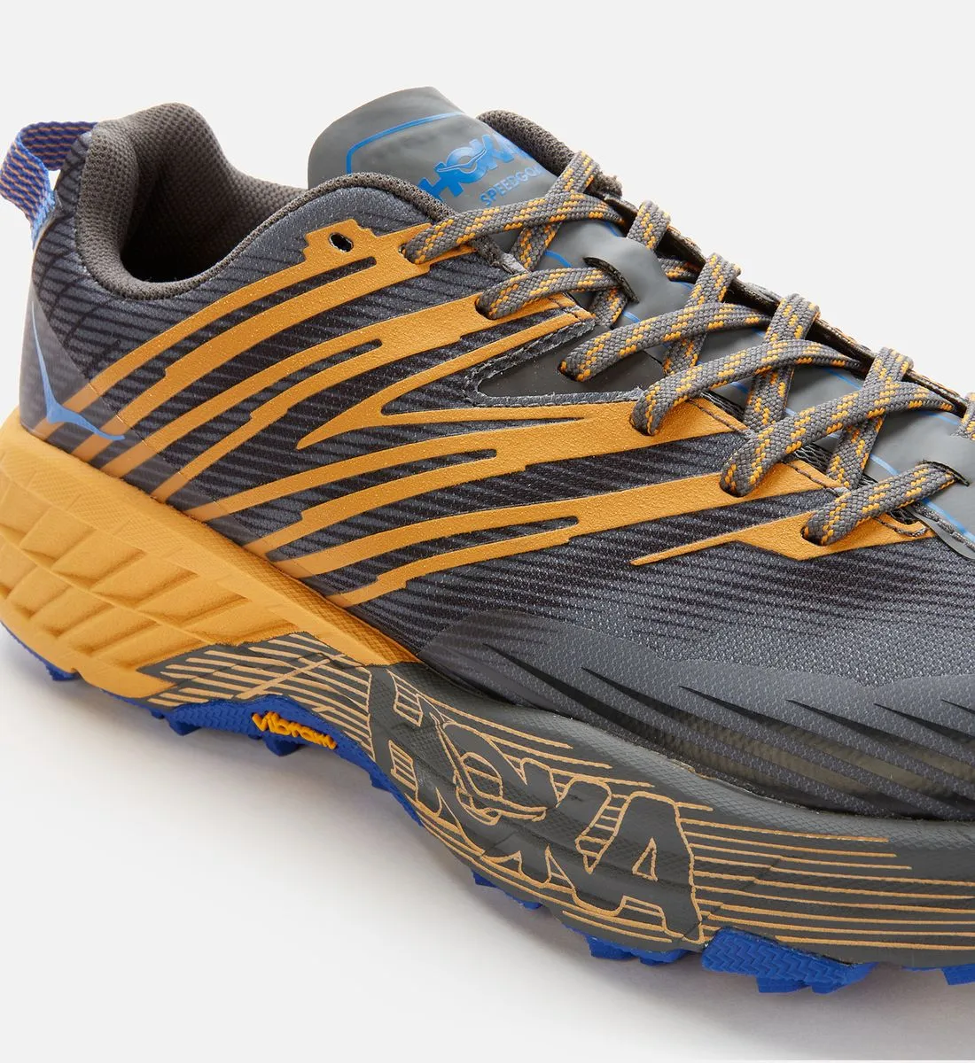 HOKA ONE ONE MEN'S SPEEDGOAT 4 castlerock/ golden yellow