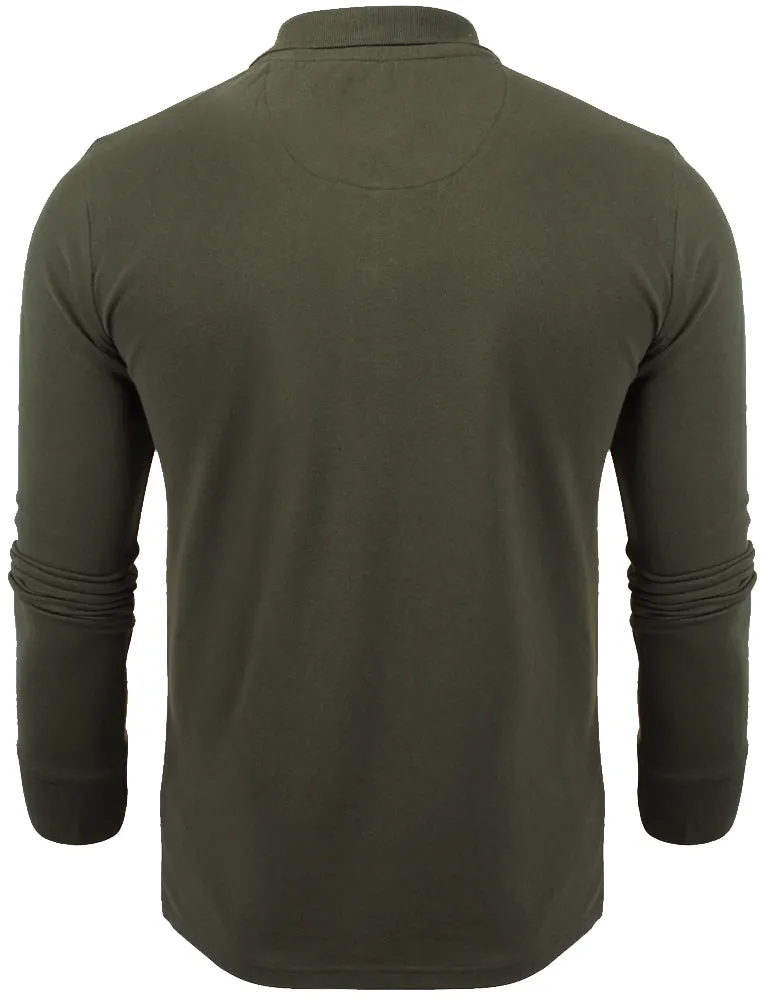 Howell Long Sleeve Polo Shirt in Khaki