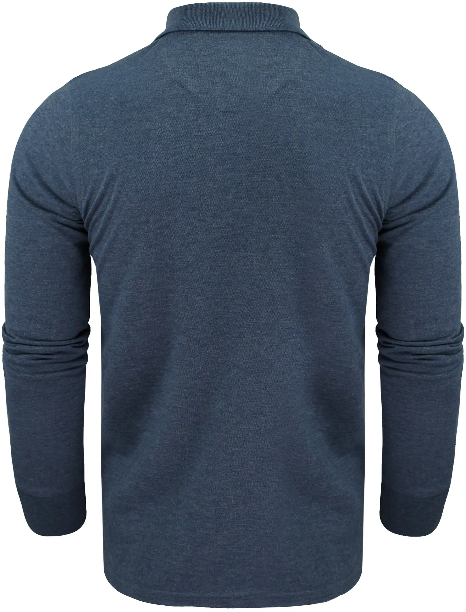 Howell Long Sleeve Polo Shirt in Ocean Blue