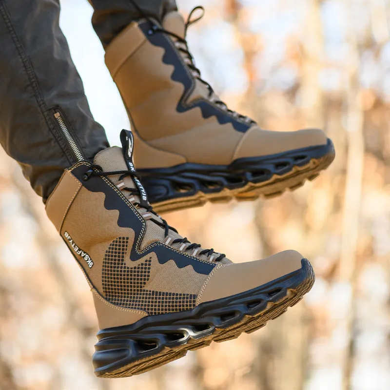 Leather High Ankle Waterproof Safety Boots(JB-922)