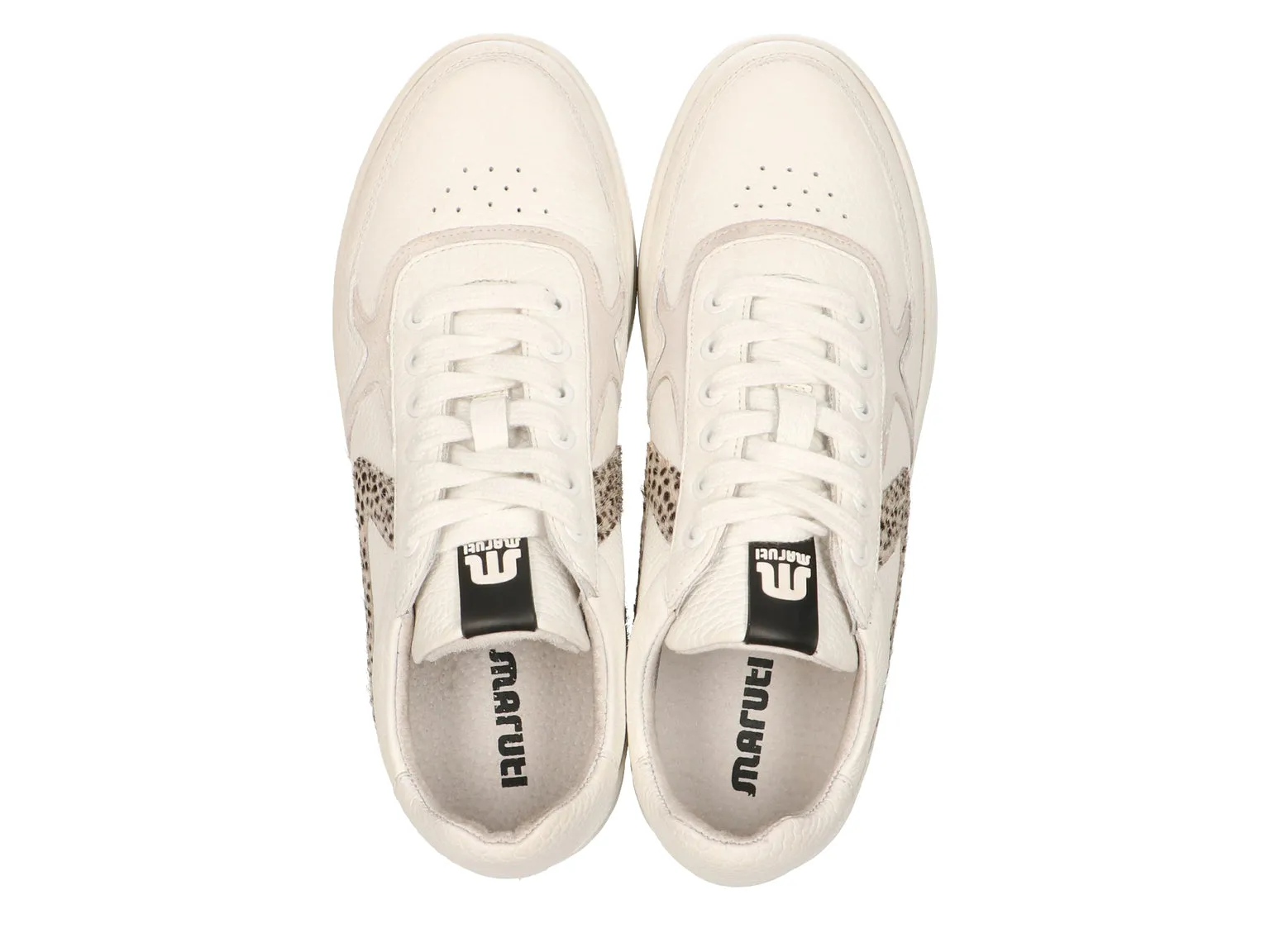 MARUTI MOMO LEATHER TRAINER PIXEL OFF WHITE