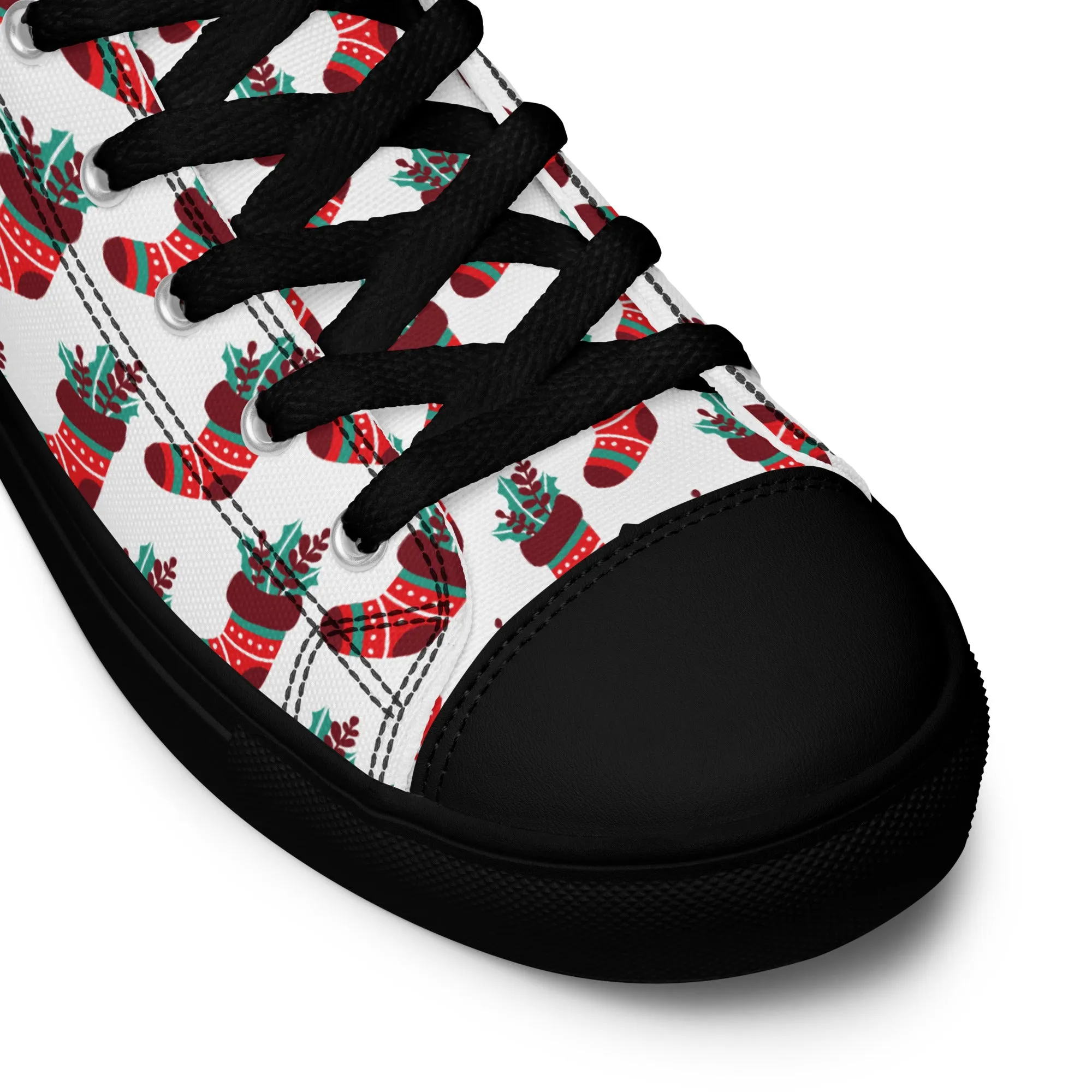 Men Christmas High Top Canvas Shoes (Glamourange Holiday Magic Canvas Shoes For Men - 0014)