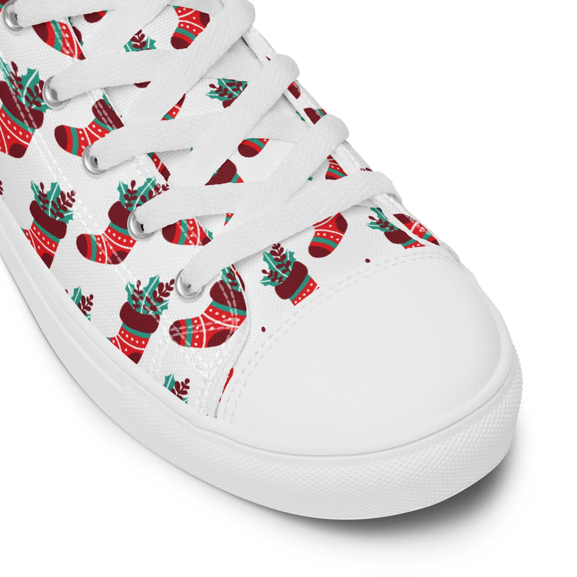Men Christmas High Top Canvas Shoes (Glamourange Holiday Magic Canvas Shoes For Men - 0014)