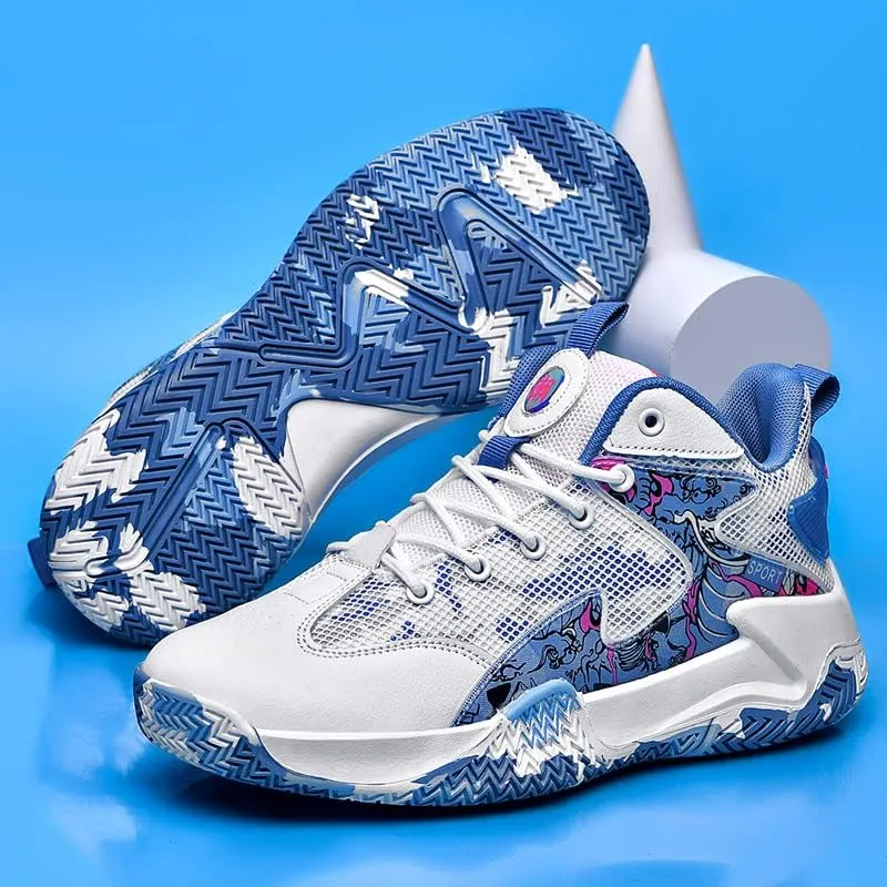 Mens Basketball Shoes Lightweight Non-Slip Breathable Sneakers Outdoor Fashion Training Shoes for Running Walking