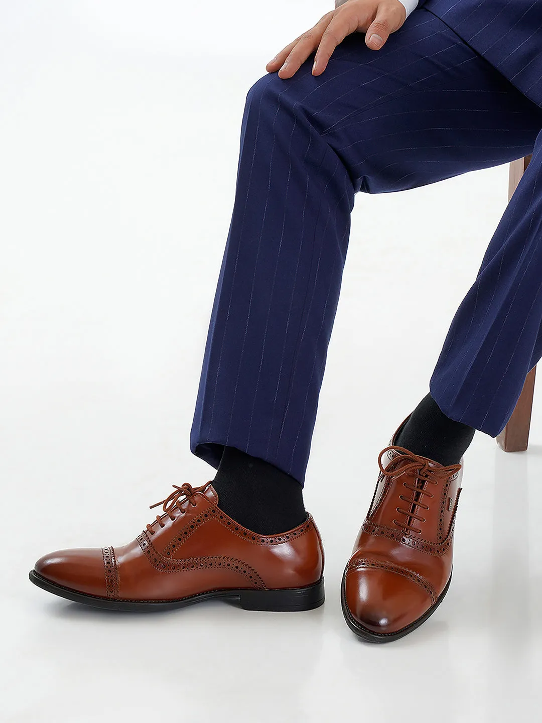 Men's Brown Regular Toe Lace Up Formal (IX2033)