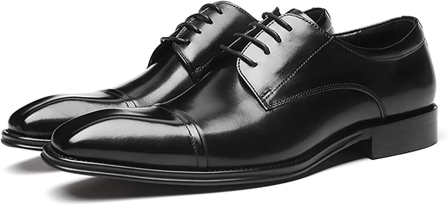 Men's Dress Leather Shoes Formal Loafers for Men Casual Slip On Moccasins Leather Lightweight Driving Shoes Business Shoes,Black,9US/43EU