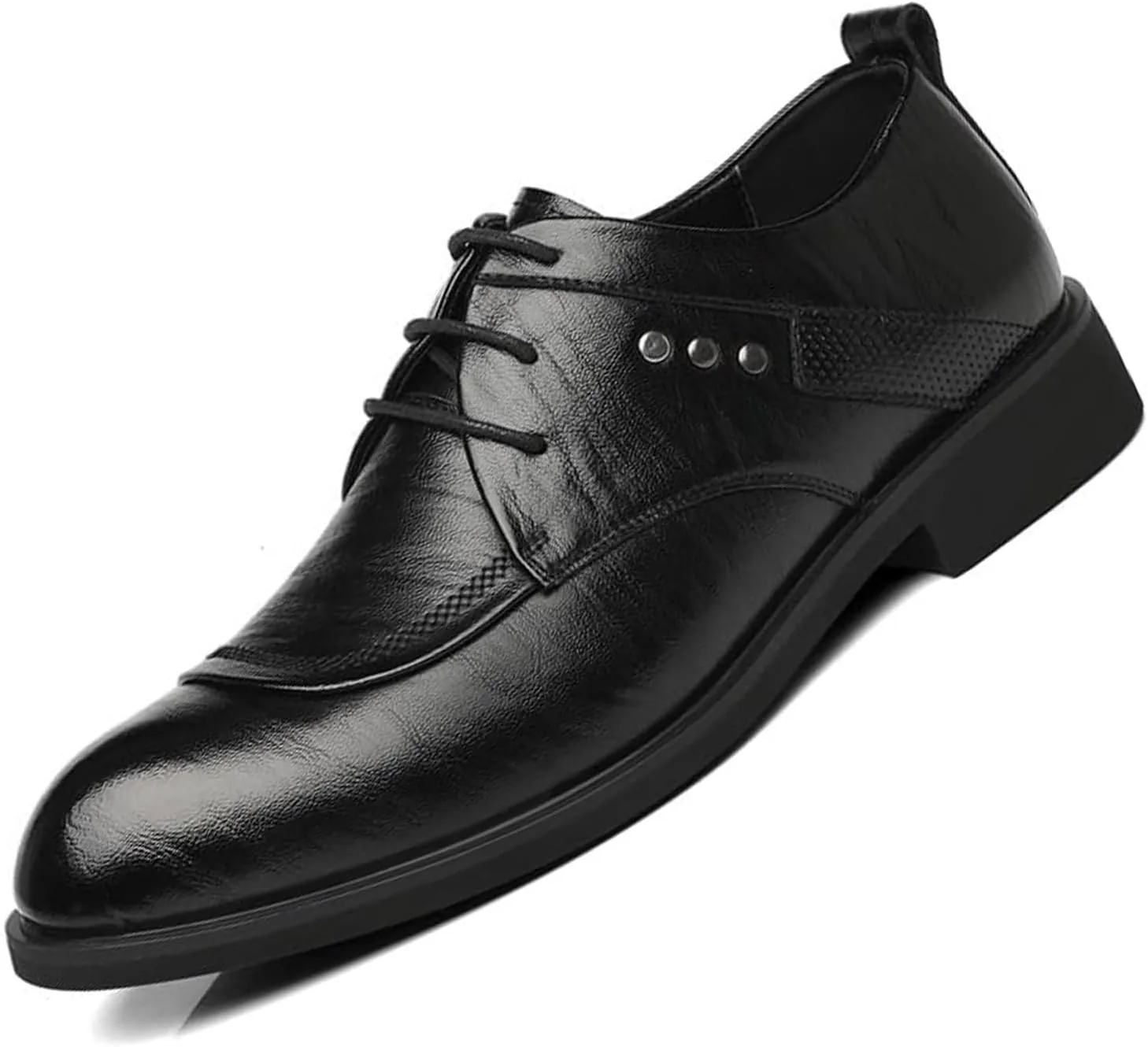 Men's Fashion Classic Suit Shoes Pointed Toe Leather Soft Sole Leather Wedding Formal Dress Oxford Shoes
