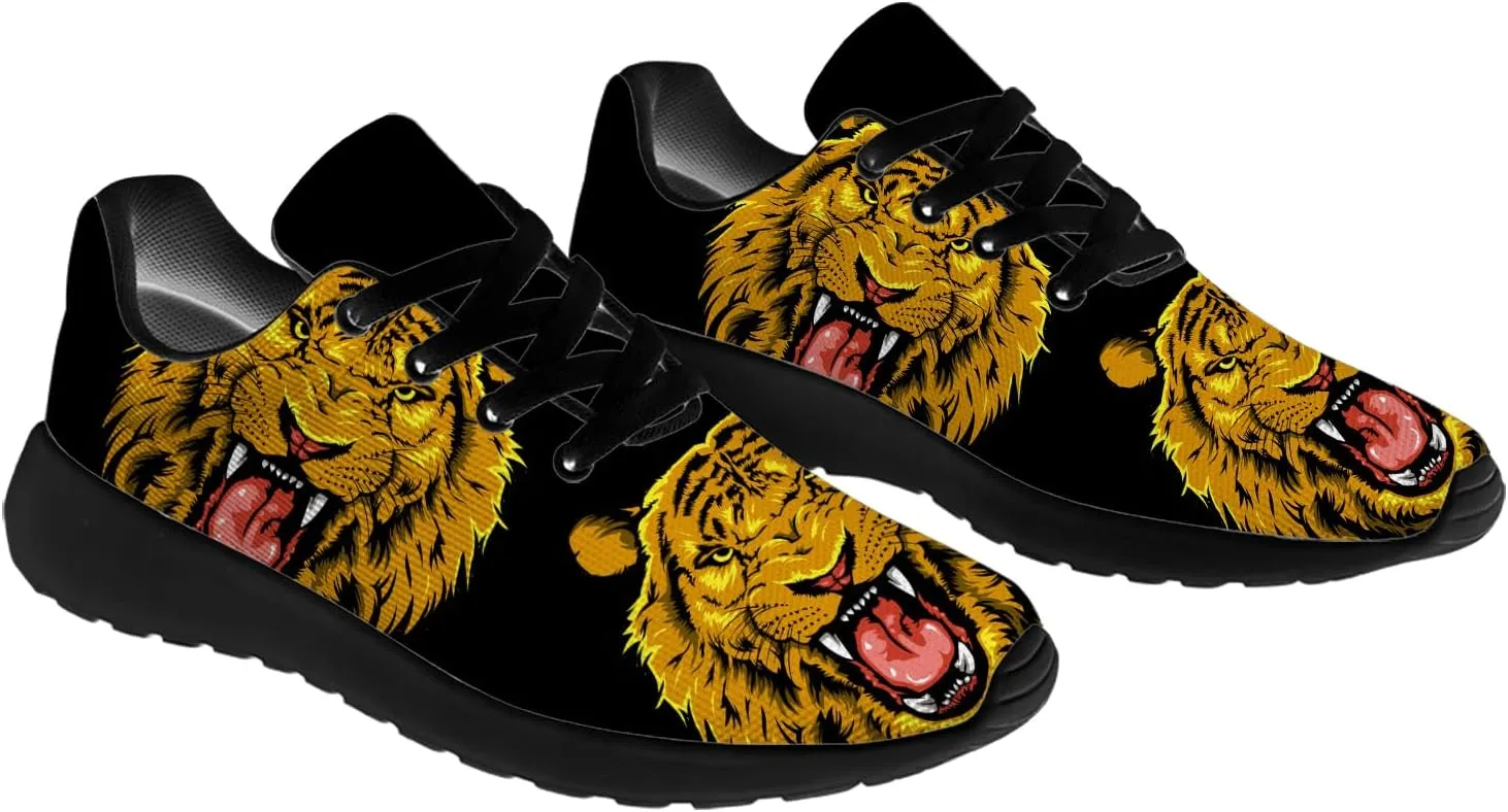 Men's Lion Shoes Running Shoes Animal Sneakers Tennis Shoes Lion Gifts for Men Women