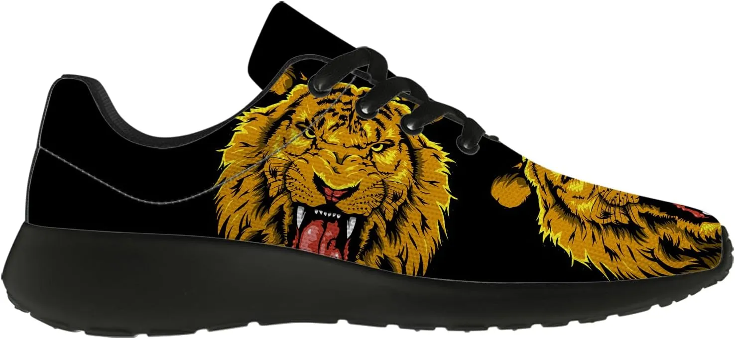 Men's Lion Shoes Running Shoes Animal Sneakers Tennis Shoes Lion Gifts for Men Women