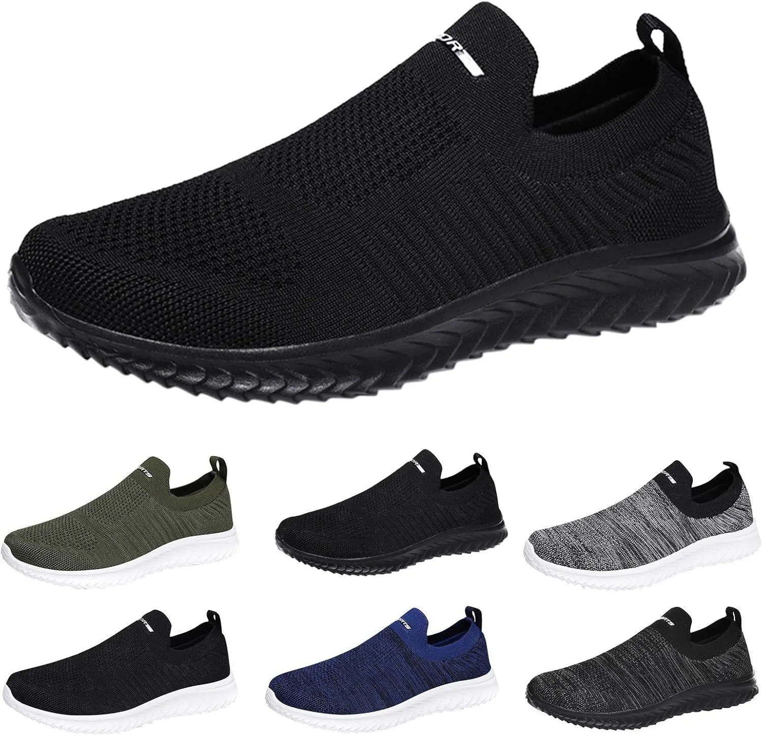 Mens Loafers & Slip-Ons Mesh Breathable Comfortable and Fashionable Men's Slip On Soft Soled Sports Shoes