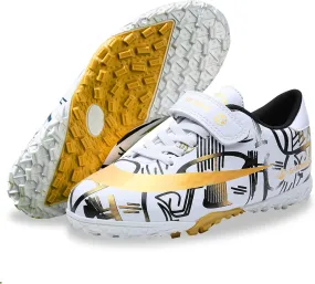 Mnplciea Kids Soccer Cleats Boys Girls Athletic Football Shoes Teenager Outdoor Indoor Anti-SlipTurf Soccer Shoes