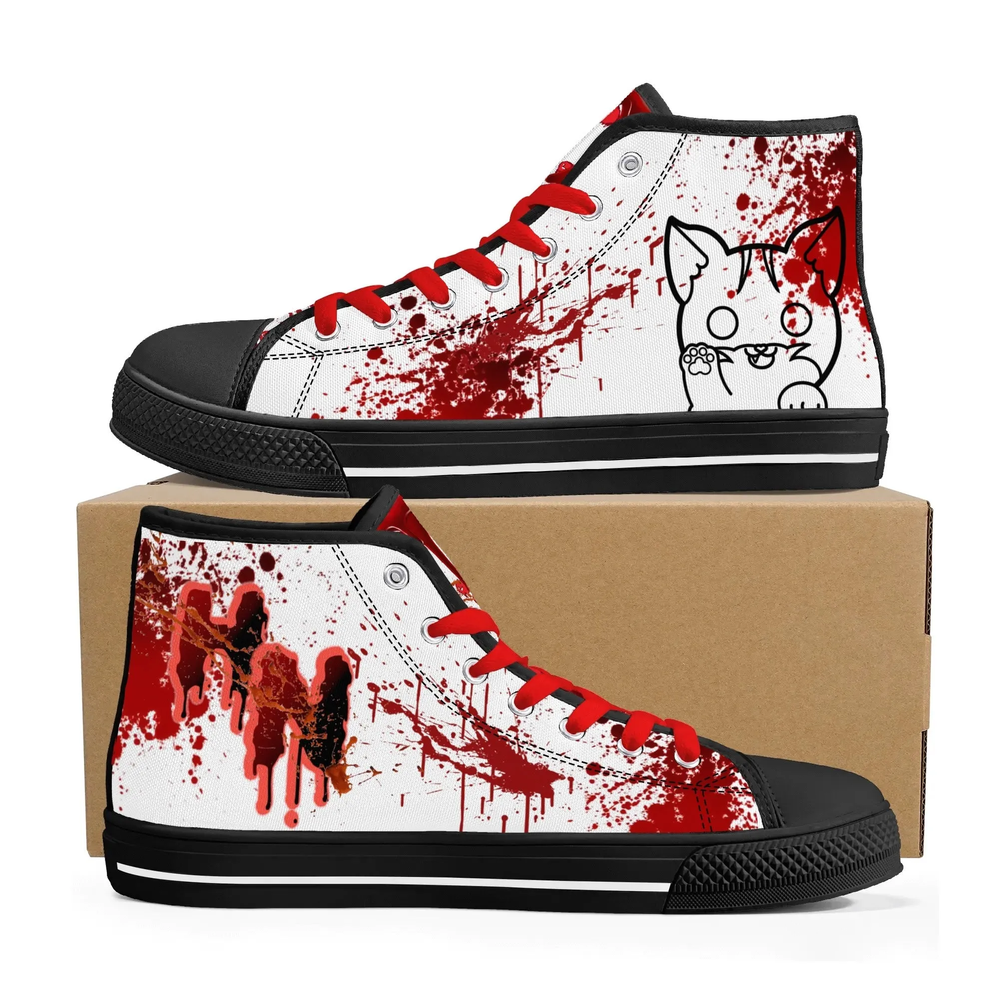 My Bloody Nuggieween Womens High Top Canvas Shoes