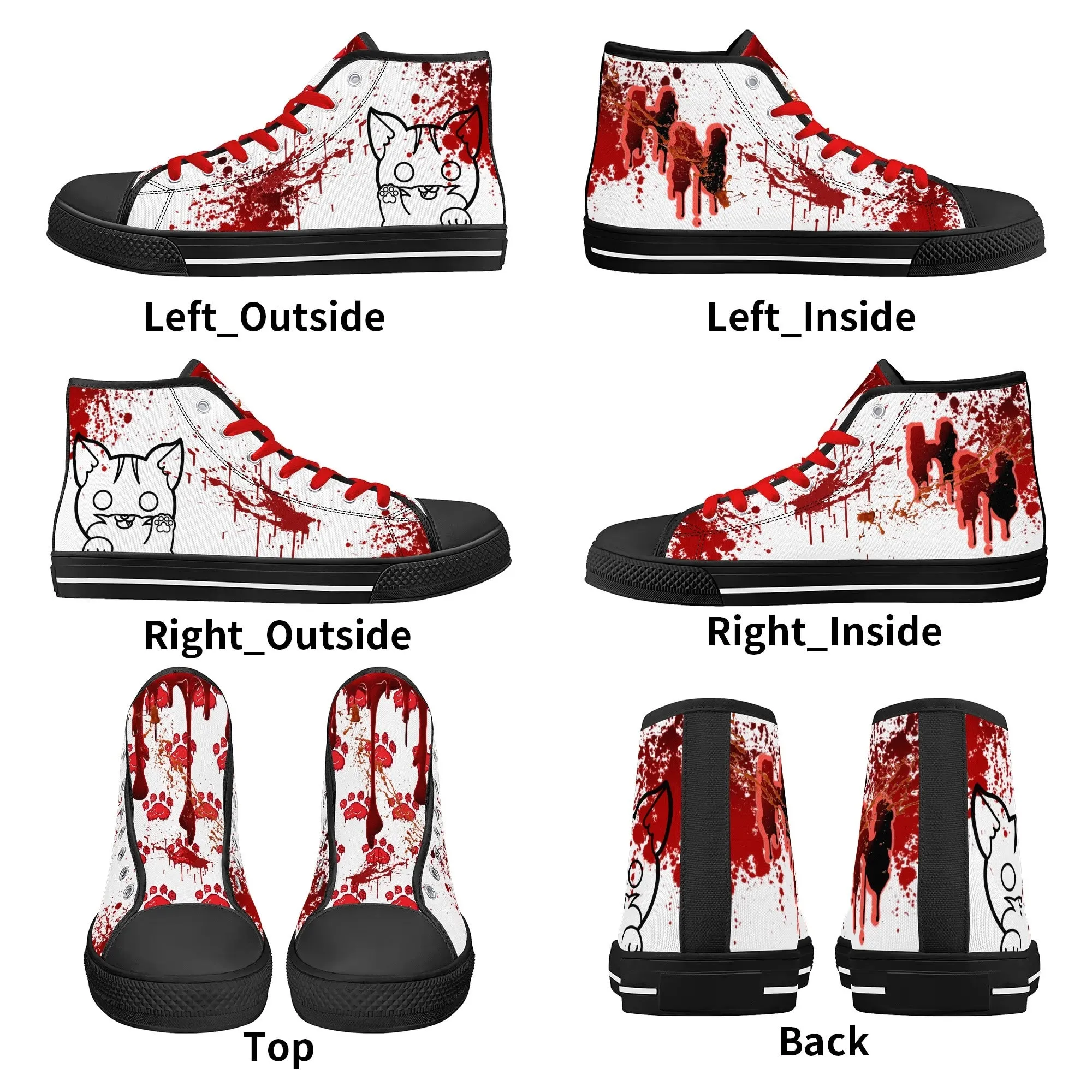 My Bloody Nuggieween Womens High Top Canvas Shoes