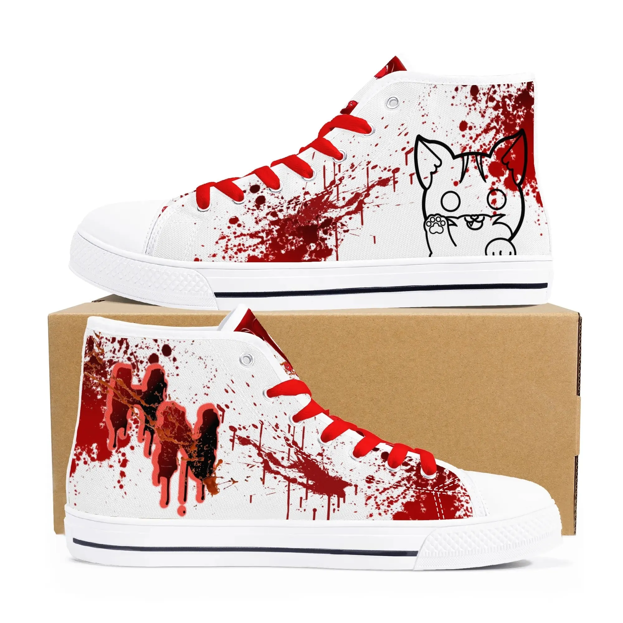 My Bloody Nuggieween Womens High Top Canvas Shoes