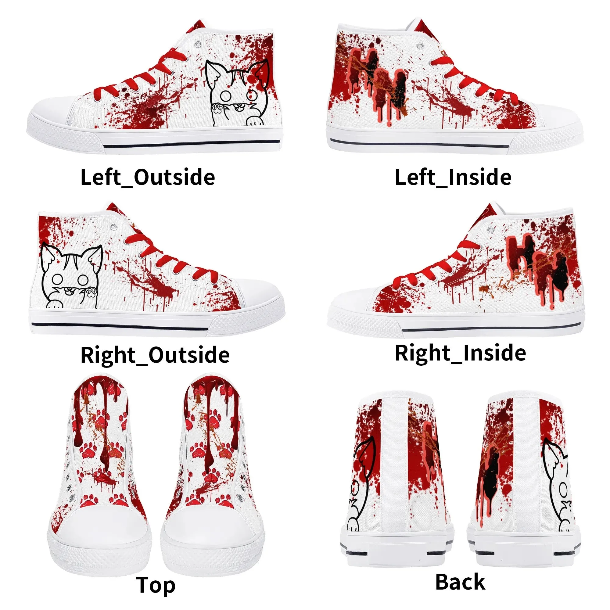 My Bloody Nuggieween Womens High Top Canvas Shoes
