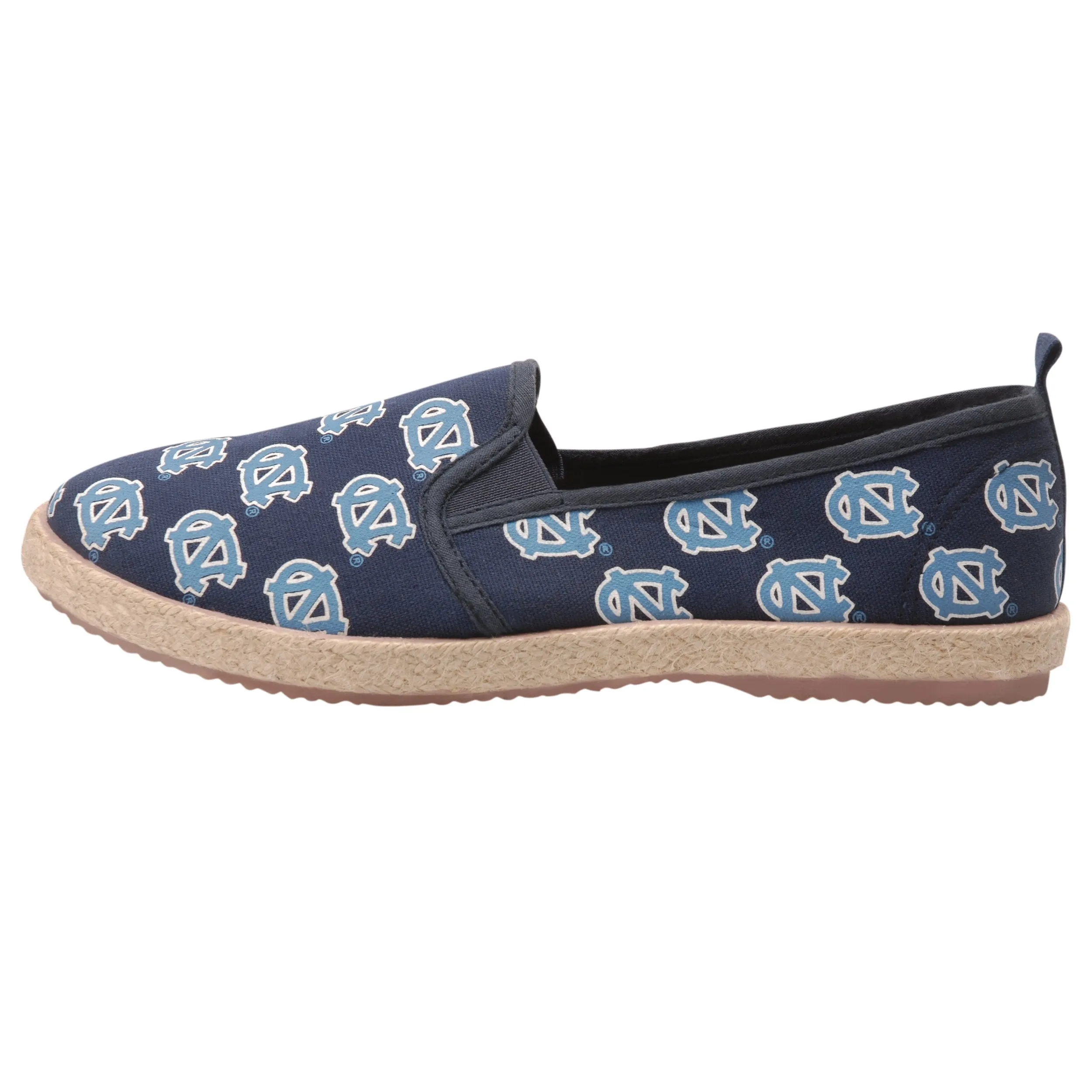 North Carolina Tar Heels NCAA Womens Canvas Espadrille Shoes