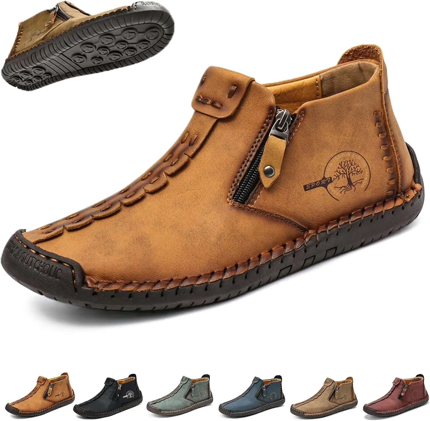 Phanile Men's Outdoor Comfy Arch Support Waterproof Walking Shoes